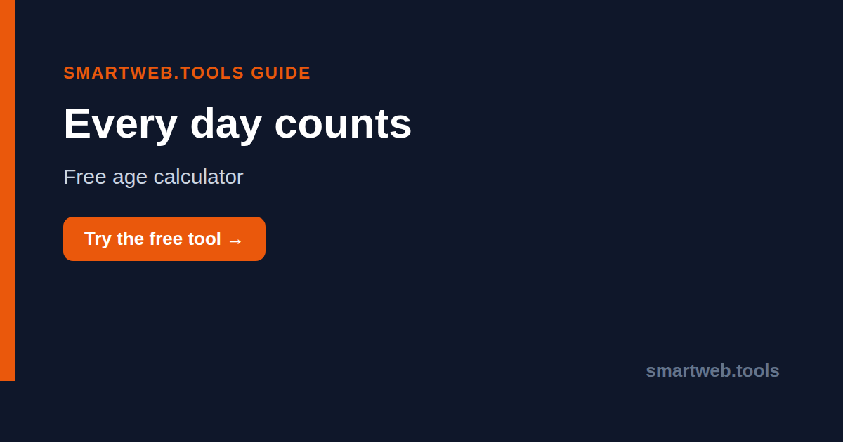 Calculate exact age in years, months and days with Smartweb.tools