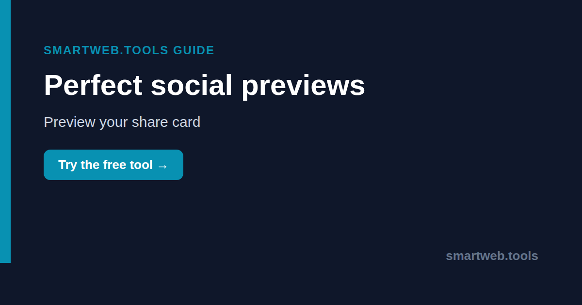 Preview your Open Graph social share card with Smartweb.tools