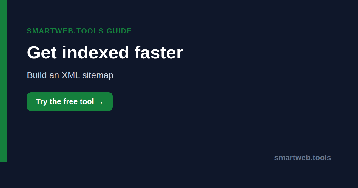 Build and download an XML sitemap with Smartweb.tools